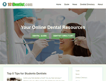 Tablet Screenshot of 101dentist.com